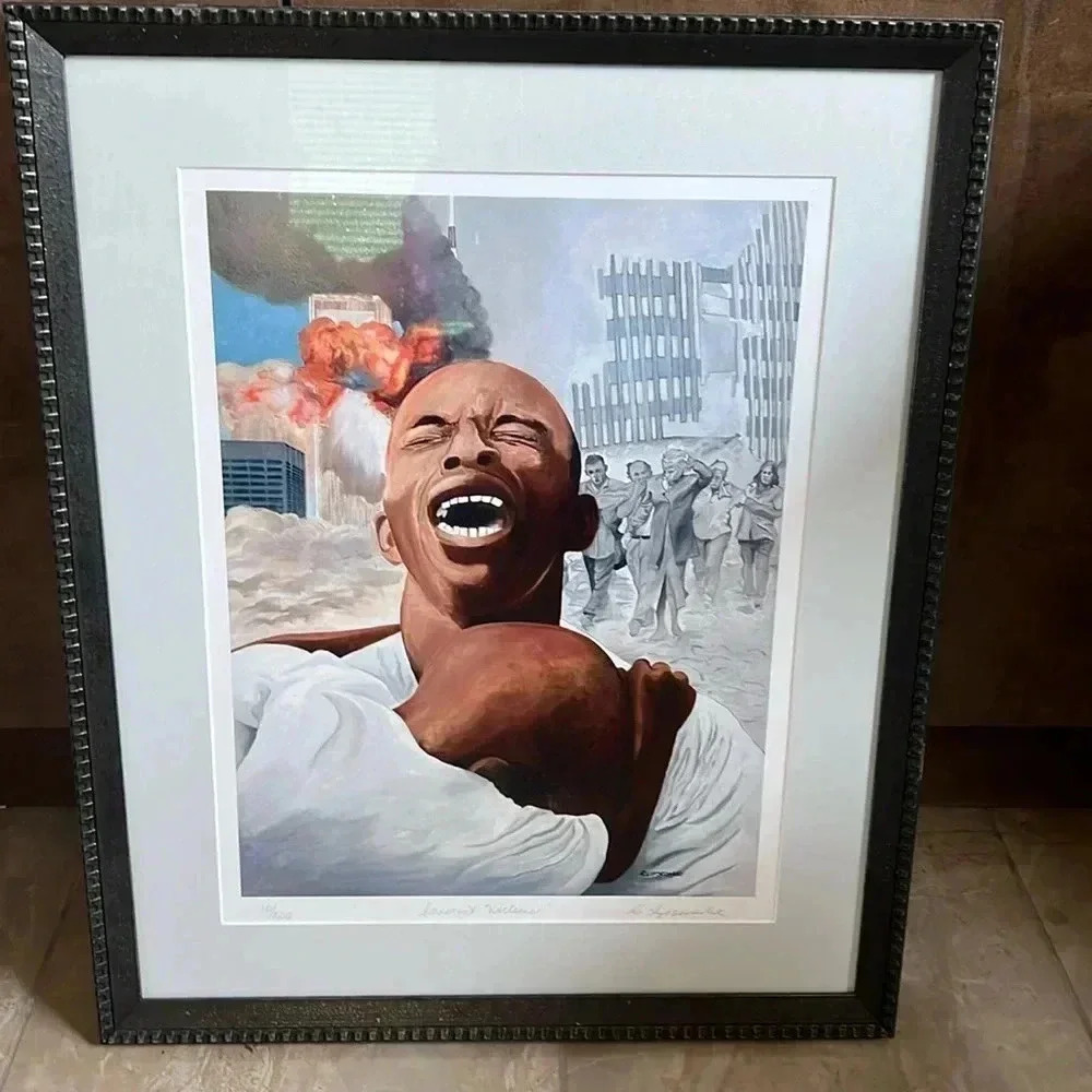 Framed  art work with certificate